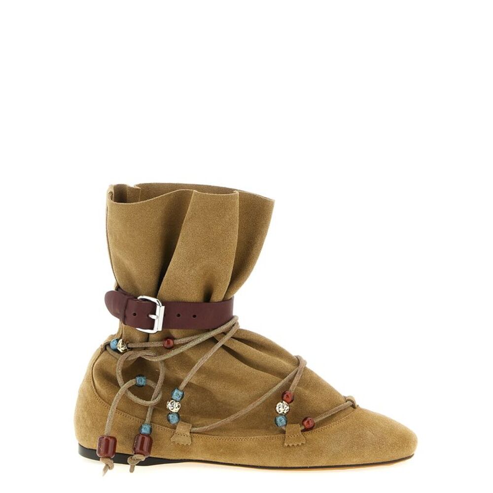 Isabel Marant Beige Calfskin Ankle Women's Boots